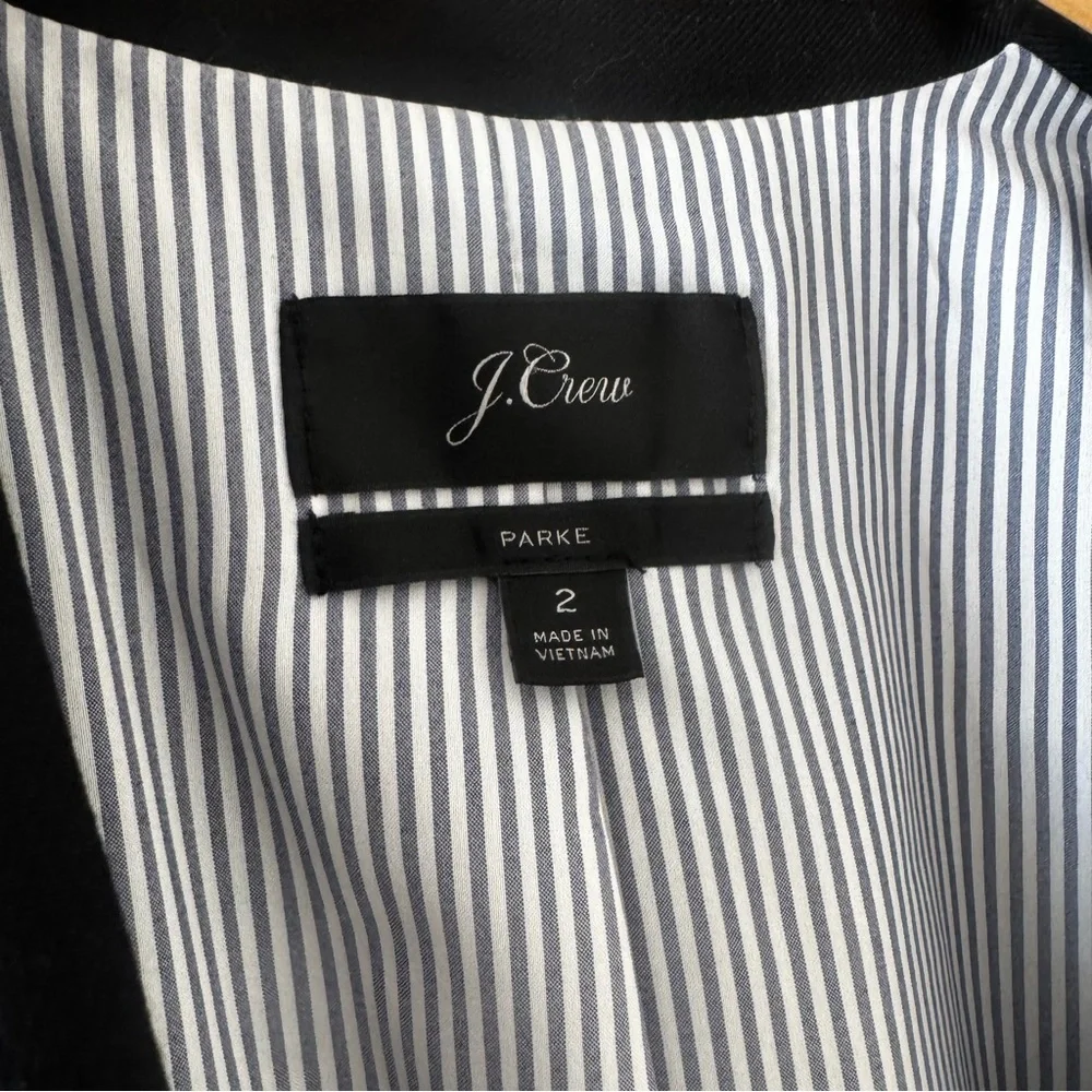 J.Crew Black Parke Blazer Wool Flannel lined